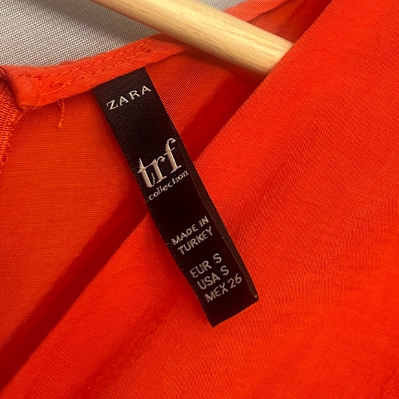 Zara trf collection one piece orange shorts romper size Small - Picture 4 of 6